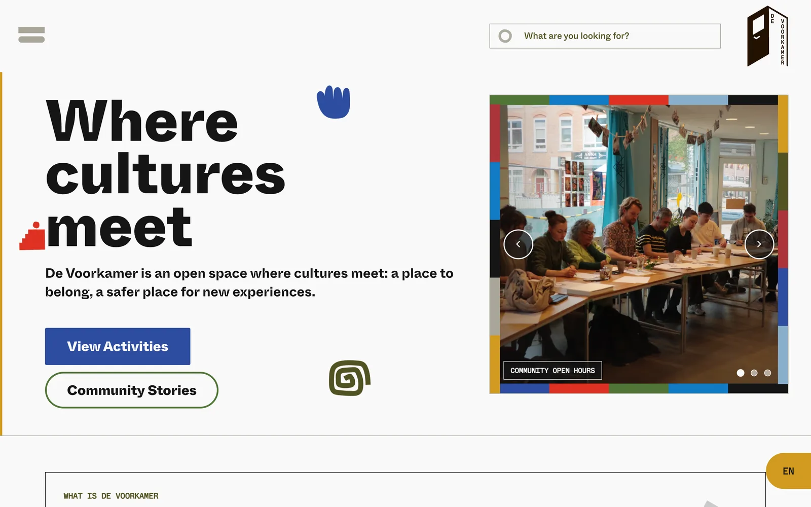 De website van De Voorkamer
